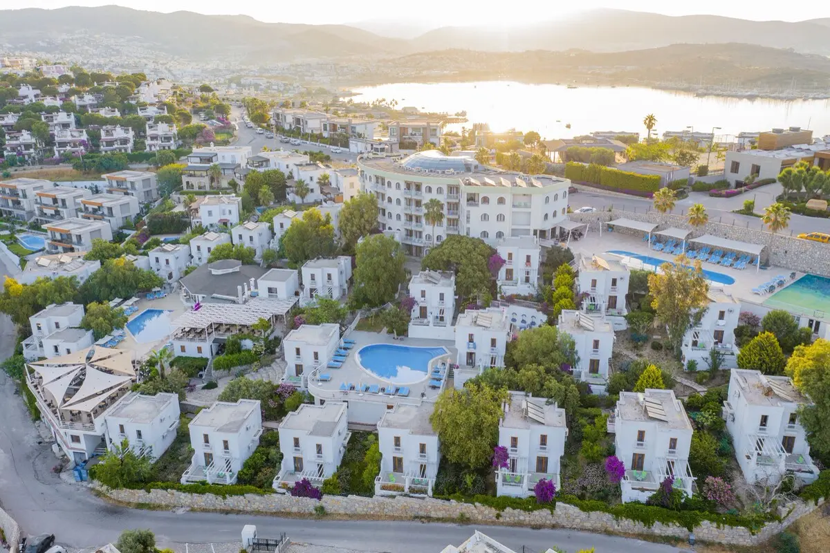 Riva Bodrum Resort - aerial view over Bitez bay